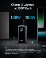Anker Prime Power Bank, 20,000mAh Portable Charger with 200W Output, Smart Digital Display, 2 USB-C and 1 USB-A Port Compatible with iPhone 16/15/14/13 Series, Samsung, MacBook, Dell, and More - Image 5