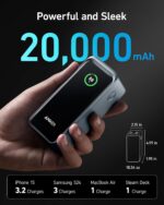 Anker Prime Power Bank, 20,000mAh Portable Charger with 200W Output, Smart Digital Display, 2 USB-C and 1 USB-A Port Compatible with iPhone 16/15/14/13 Series, Samsung, MacBook, Dell, and More - Image 4